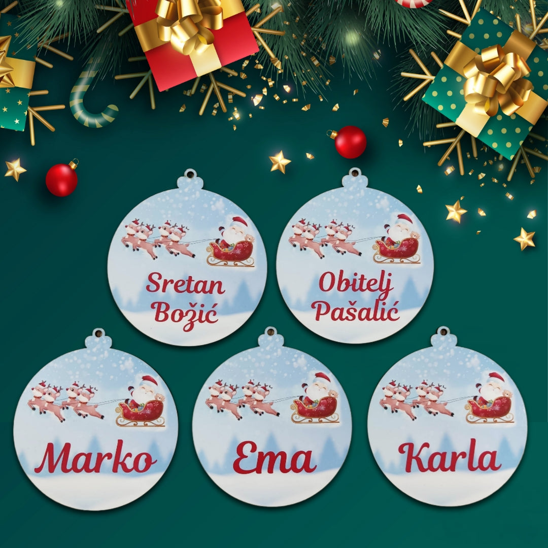 Kuglice za bor  / ukrasi za jelku - personalizirano
