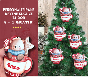 Kuglice za bor  / ukrasi za jelku - personalizirano